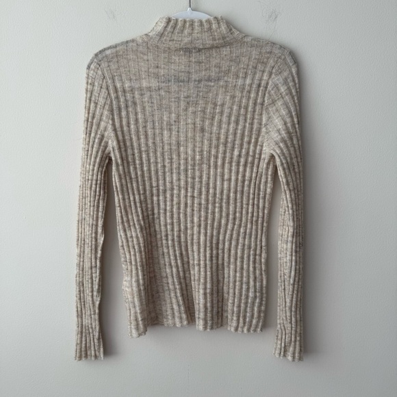 NWT Madewell Alpaca-Blend Mockneck Sweater Heather Stone - Picture 4 of 8